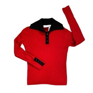 Vintage Y2K Liz Claiborne Long Sleeve Collar Top Size S/M